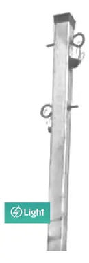 Poste Homologado Light Aço Galvanizado 100dan 7,5mts-novos